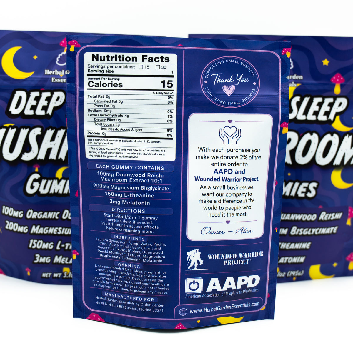 Deep Sleep Mushroom Gummies ( Organic Reishi + Magnesium Glycinate + L-theanine + Melatonin. ( NEW PRODUCT )