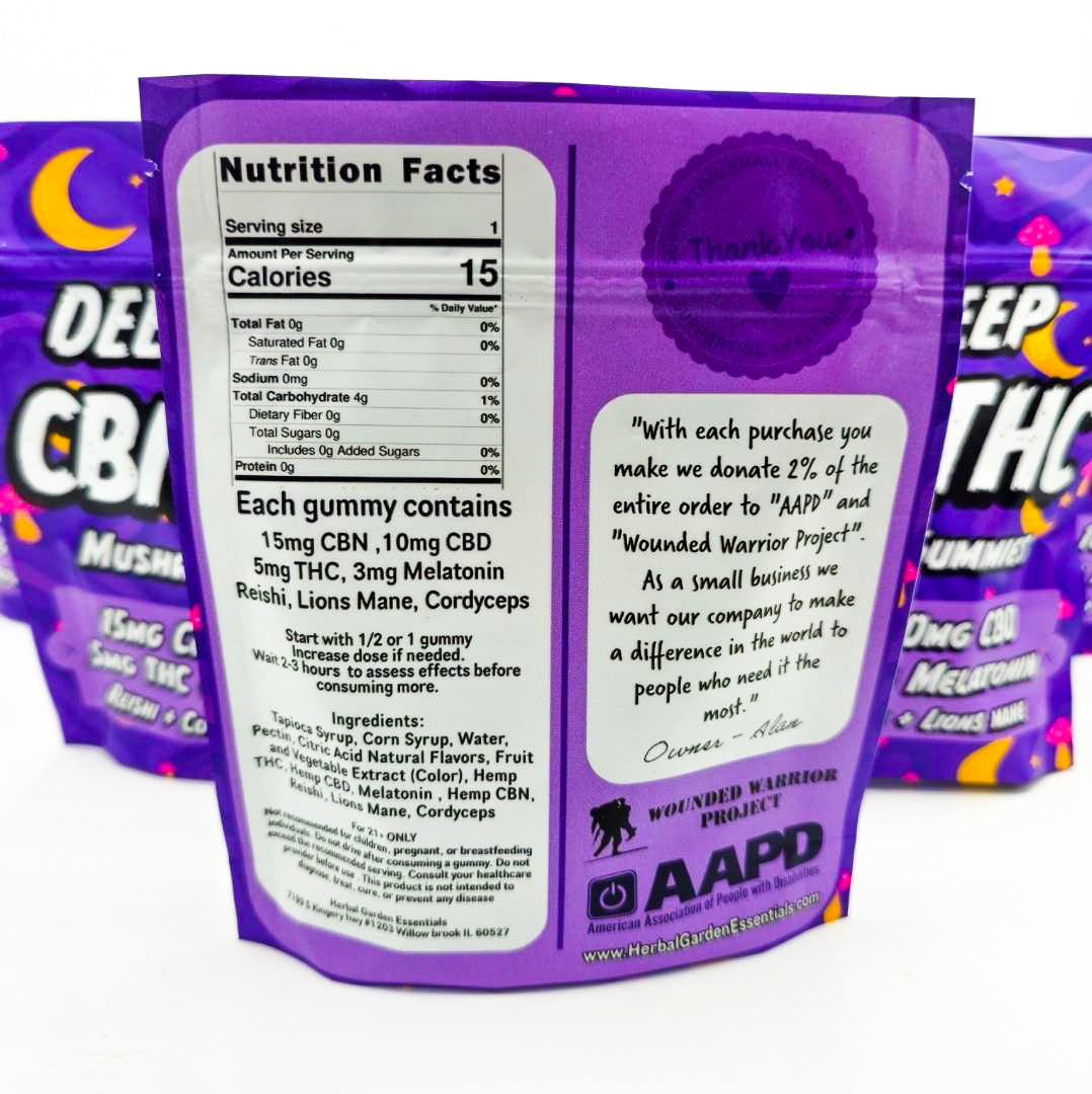 CBN+THC Sleep Gummies | Deep Sleep Aid | Herbal Garden Essentials