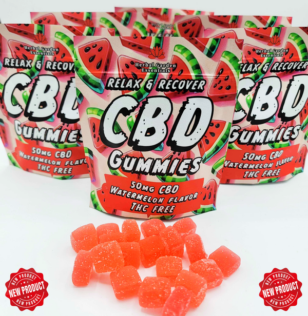 50mg CBD Gummies – THC-Free Watermelon Relax & Recover